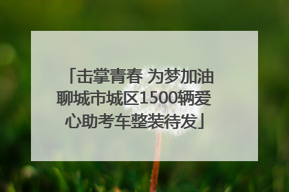 击掌青春 为梦加油 聊城市城区1500辆爱心助考车整装待发