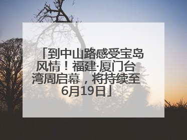 到中山路感受宝岛风情！福建·厦门台湾周启幕，将持续至6月19日