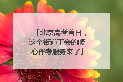 北京高考首日，这个街道工会的暖心伴考服务来了