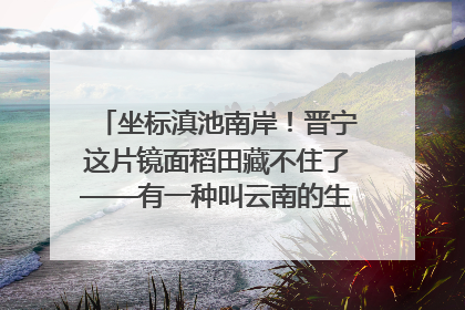 坐标滇池南岸！晋宁这片镜面稻田藏不住了——有一种叫云南的生活之365天