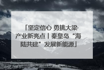 坚定信心 勇挑大梁·产业新亮点丨秦皇岛“海陆共建”发展新能源