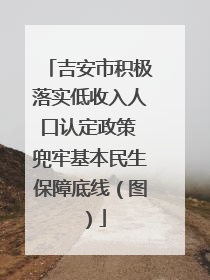 吉安市积极落实低收入人口认定政策 兜牢基本民生保障底线（图）