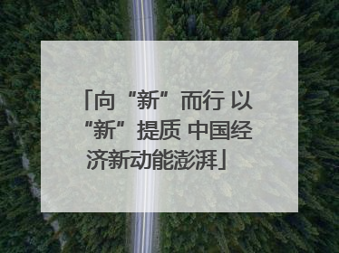 向“新”而行 以“新”提质 中国经济新动能澎湃