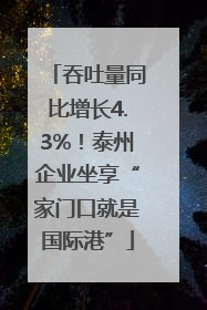 吞吐量同比增长4.3%！泰州企业坐享“家门口就是国际港”
