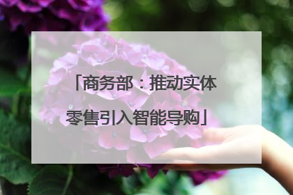 商务部：推动实体零售引入智能导购