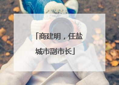 商建明，任盐城市副市长