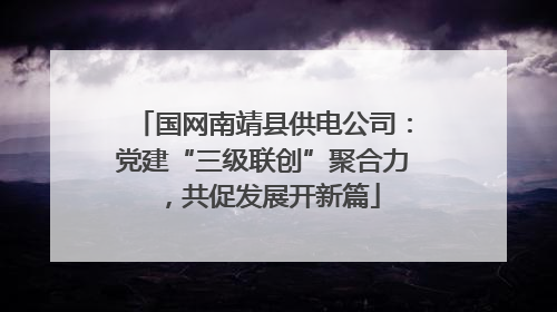 国网南靖县供电公司：党建“三级联创”聚合力，共促发展开新篇