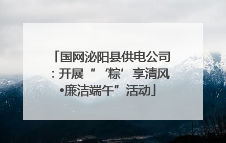 国网泌阳县供电公司：开展“‘粽’享清风 •廉洁端午”活动