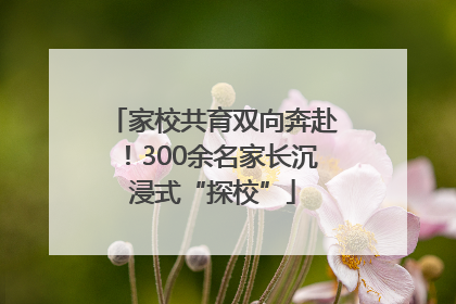 家校共育双向奔赴！300余名家长沉浸式“探校”