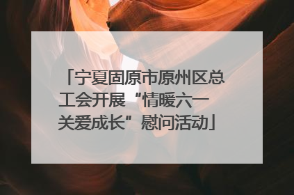 宁夏固原市原州区总工会开展“情暖六一 关爱成长”慰问活动