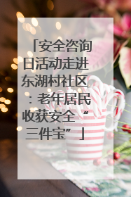 安全咨询日活动走进东湖村社区：老年居民收获安全“三件宝”