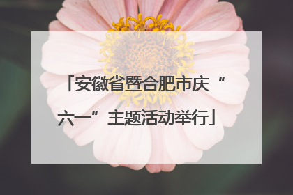 安徽省暨合肥市庆“六一”主题活动举行