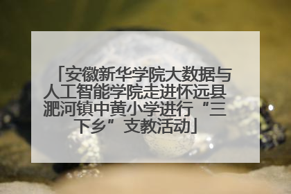 安徽新华学院大数据与人工智能学院走进怀远县淝河镇中黄小学进行“三下乡”支教活动