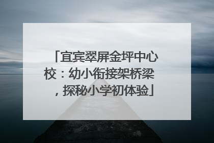宜宾翠屏金坪中心校：幼小衔接架桥梁，探秘小学初体验
