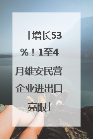 增长53%！1至4月雄安民营企业进出口亮眼