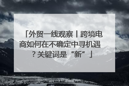 外贸一线观察丨跨境电商如何在不确定中寻机遇？关键词是“新”