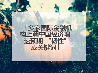 多家国际金融机构上调中国经济增速预期 “韧性”成关键词