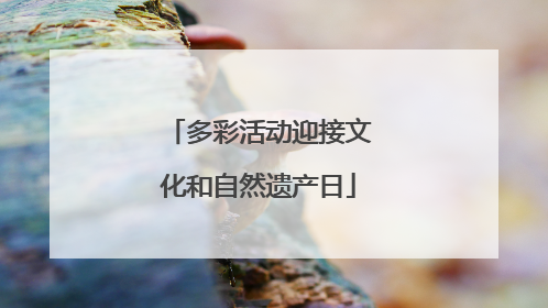 多彩活动迎接文化和自然遗产日