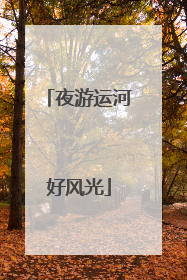 夜游运河好风光