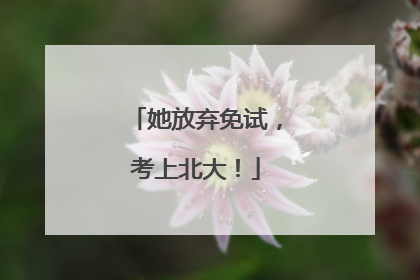 她放弃免试，考上北大！
