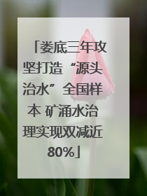 娄底三年攻坚打造“源头治水”全国样本 矿涌水治理实现双减近80%