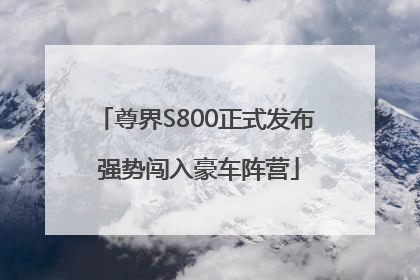 尊界S800正式发布 强势闯入豪车阵营