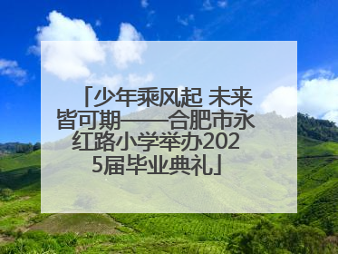 少年乘风起 未来皆可期——合肥市永红路小学举办2025届毕业典礼