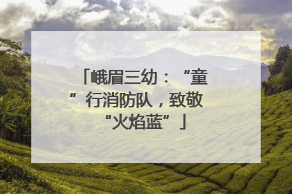 峨眉三幼：“童”行消防队，致敬“火焰蓝”