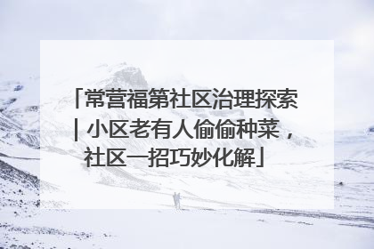 常营福第社区治理探索｜小区老有人偷偷种菜，社区一招巧妙化解