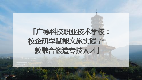 广德科技职业技术学校：校企研学赋能文旅实践 产教融合锻造专技人才