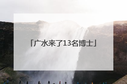 广水来了13名博士