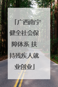 广西南宁健全社会保障体系 扶持残疾人就业创业