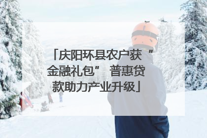 庆阳环县农户获“金融礼包” 普惠贷款助力产业升级