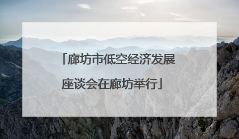 廊坊市低空经济发展座谈会在廊坊举行