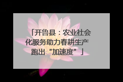 开鲁县：农业社会化服务助力春耕生产跑出“加速度”