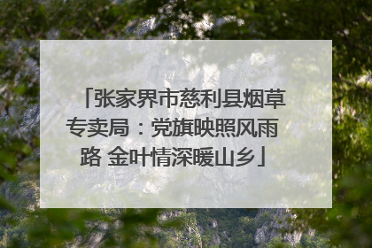 张家界市慈利县烟草专卖局：党旗映照风雨路 金叶情深暖山乡