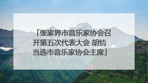 张家界市音乐家协会召开第五次代表大会 胡情当选市音乐家协会主席