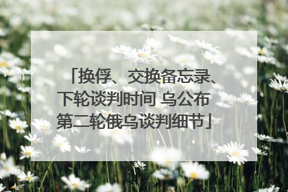 换俘、交换备忘录、下轮谈判时间 乌公布第二轮俄乌谈判细节