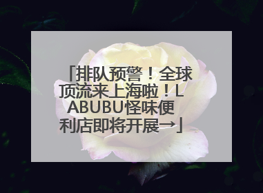 排队预警！全球顶流来上海啦！LABUBU怪味便利店即将开展→