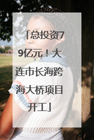 总投资79亿元！大连市长海跨海大桥项目开工