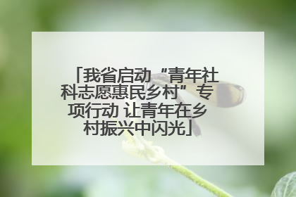我省启动“青年社科志愿惠民乡村”专项行动 让青年在乡村振兴中闪光