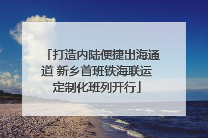 打造内陆便捷出海通道 新乡首班铁海联运定制化班列开行
