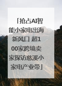 抢占AI智能小家电出海新风口 超100家跨境卖家探访慈溪小家电产业带