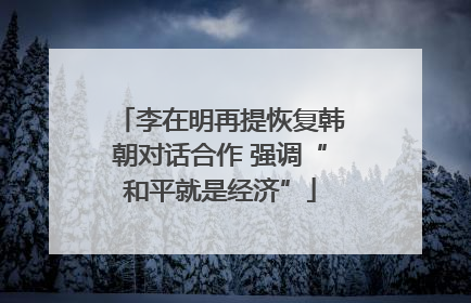李在明再提恢复韩朝对话合作 强调“和平就是经济”