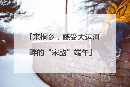 来桐乡，感受大运河畔的“宋韵”端午