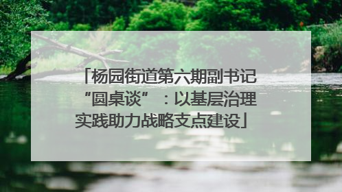 杨园街道第六期副书记“圆桌谈”：以基层治理实践助力战略支点建设