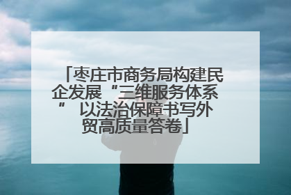 枣庄市商务局构建民企发展“三维服务体系” 以法治保障书写外贸高质量答卷