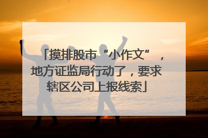 摸排股市“小作文”，地方证监局行动了，要求辖区公司上报线索