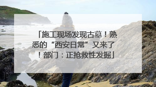 施工现场发现古墓！熟悉的“西安日常”又来了！部门：正抢救性发掘