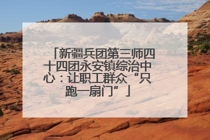 新疆兵团第三师四十四团永安镇综治中心：让职工群众“只跑一扇门”